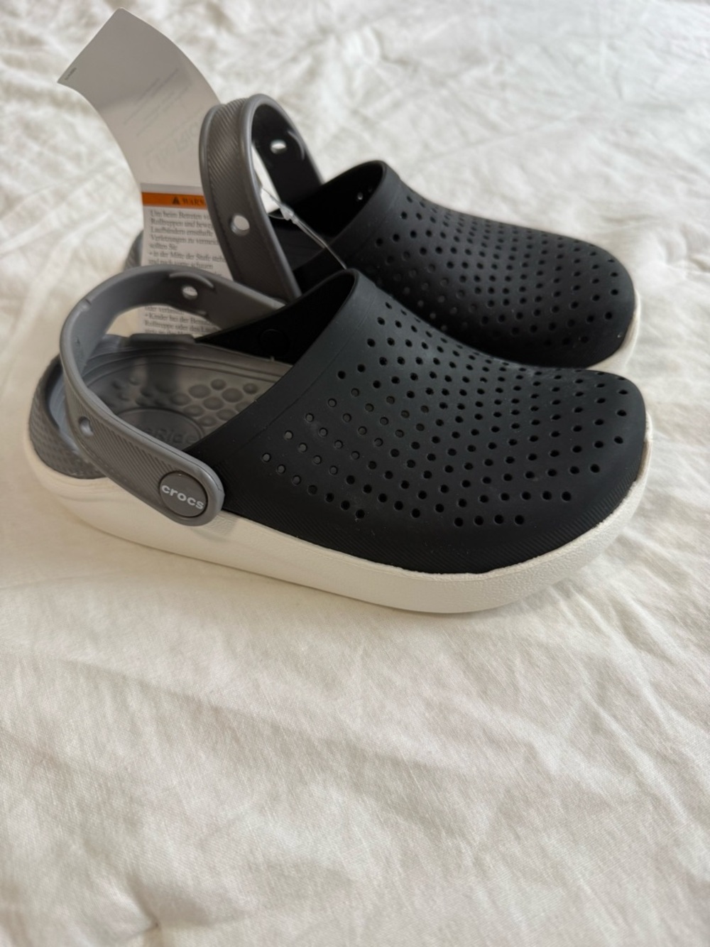 CROCS LiteRide Clog in Black and White